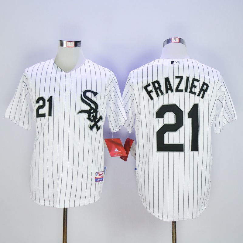 Men Chicago White Sox #21 Frazier White MLB Jerseys